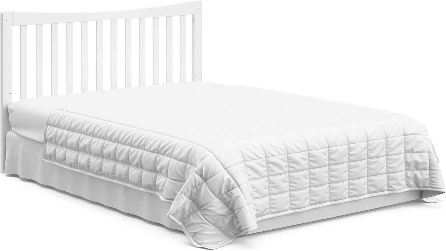 imageGraco Remi 4in1 Convertible Crib ampamp Changer White GREENGUARD Gold Certified Fits Standard Crib Mattress Converts to Toddler Bed and Full Bed 4 Adjustable Mattress HeightsWhite