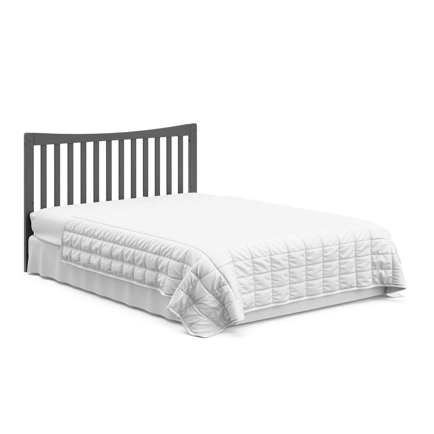 imageGraco Remi 4in1 Convertible Crib ampamp Changer with Drawer Gray GREENGUARD Gold Certified Crib and Changing Table Combo Includes Changing Pad Converts to Toddler Bed Daybed and FullSize Bed