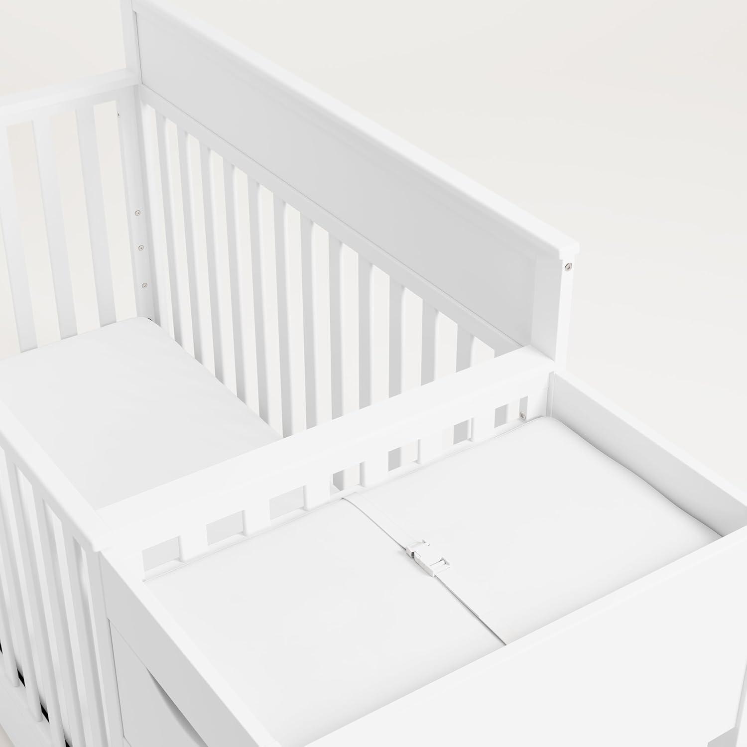 imageGraco Shiloh 5in1 Convertible Crib ampamp Changer with Drawer Driftwood GREENGUARD Gold Certified Baby Crib Crafted from Wood Converts to Toddler Bed Daybed and FullSize BedWhite