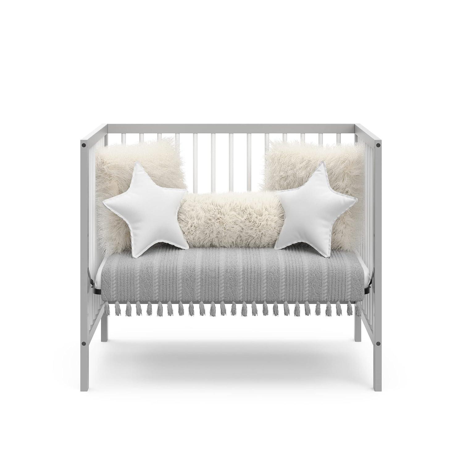 imageGraco Teddi 5in1 Convertible Crib with Drawer Driftwood GREENGUARD Gold Certified Crib with Drawer Combo FullSize Nursery Storage Drawer Converts to Toddler Bed Daybed and FullSize BedPebble GrayWhite