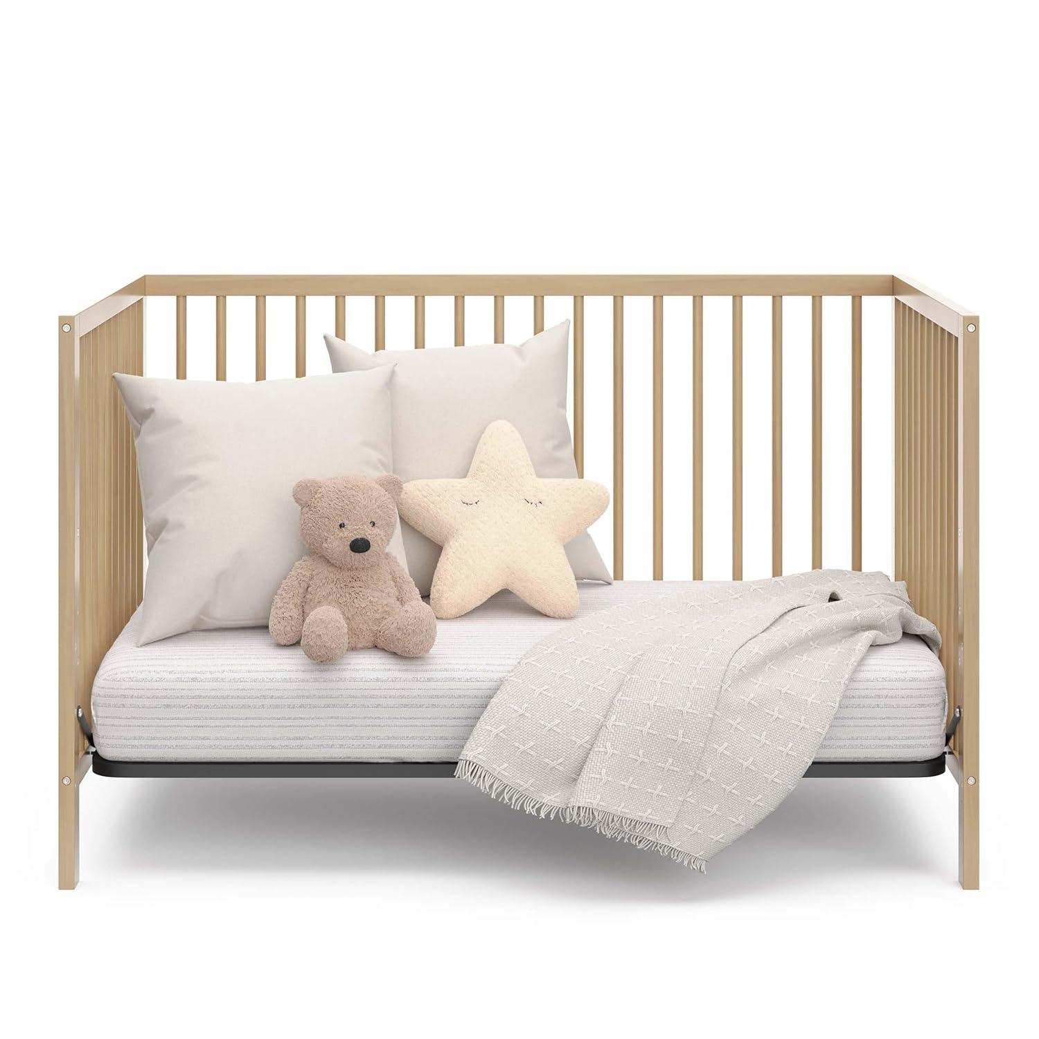 imageGraco Teddi 5in1 Convertible Crib with Drawer Driftwood GREENGUARD Gold Certified Crib with Drawer Combo FullSize Nursery Storage Drawer Converts to Toddler Bed Daybed and FullSize BedDriftwood