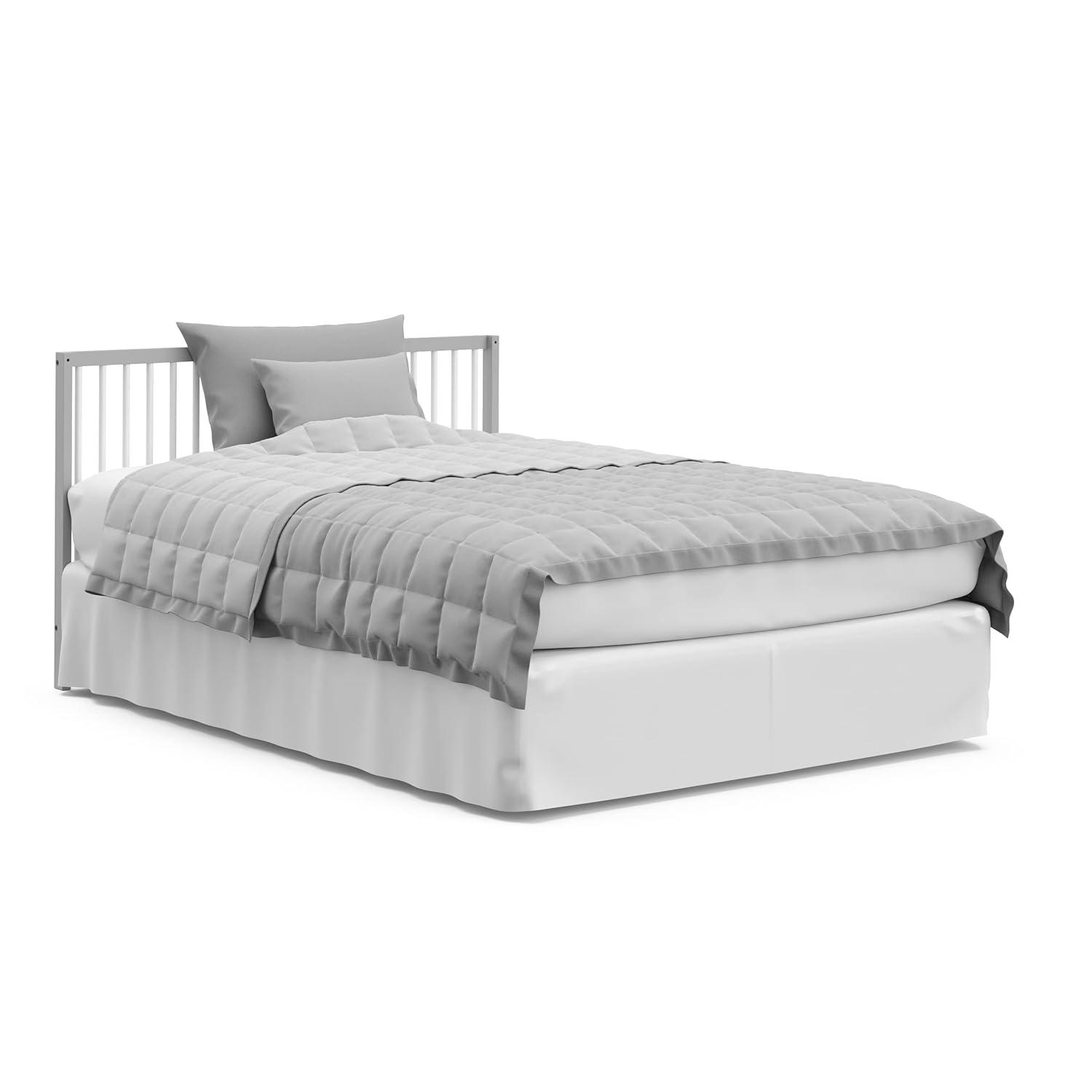 imageGraco Teddi 5in1 Convertible Crib with Drawer Driftwood GREENGUARD Gold Certified Crib with Drawer Combo FullSize Nursery Storage Drawer Converts to Toddler Bed Daybed and FullSize BedPebble GrayWhite