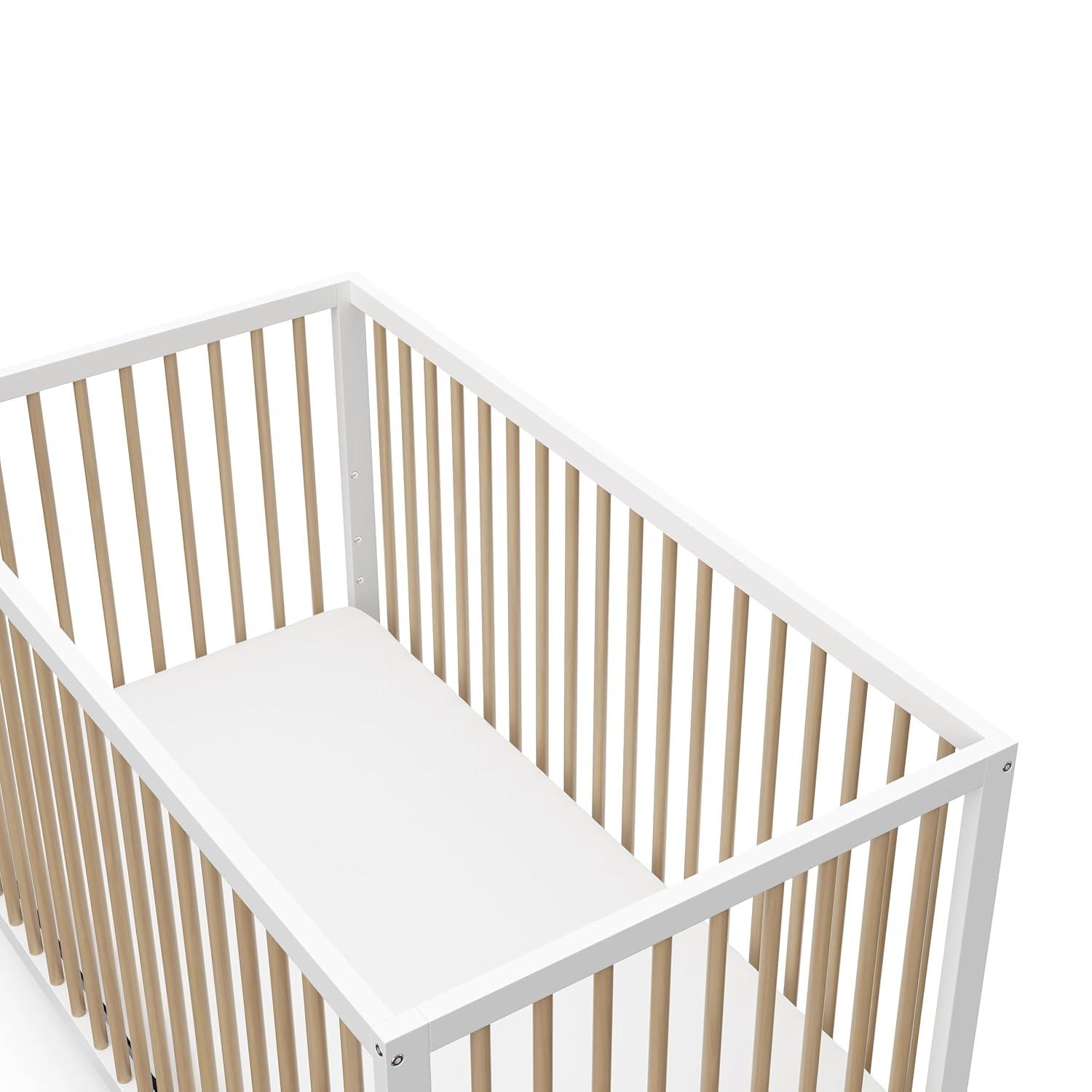 imageGraco Teddi 5in1 Convertible Crib with Drawer Driftwood GREENGUARD Gold Certified Crib with Drawer Combo FullSize Nursery Storage Drawer Converts to Toddler Bed Daybed and FullSize BedWhiteDriftwood