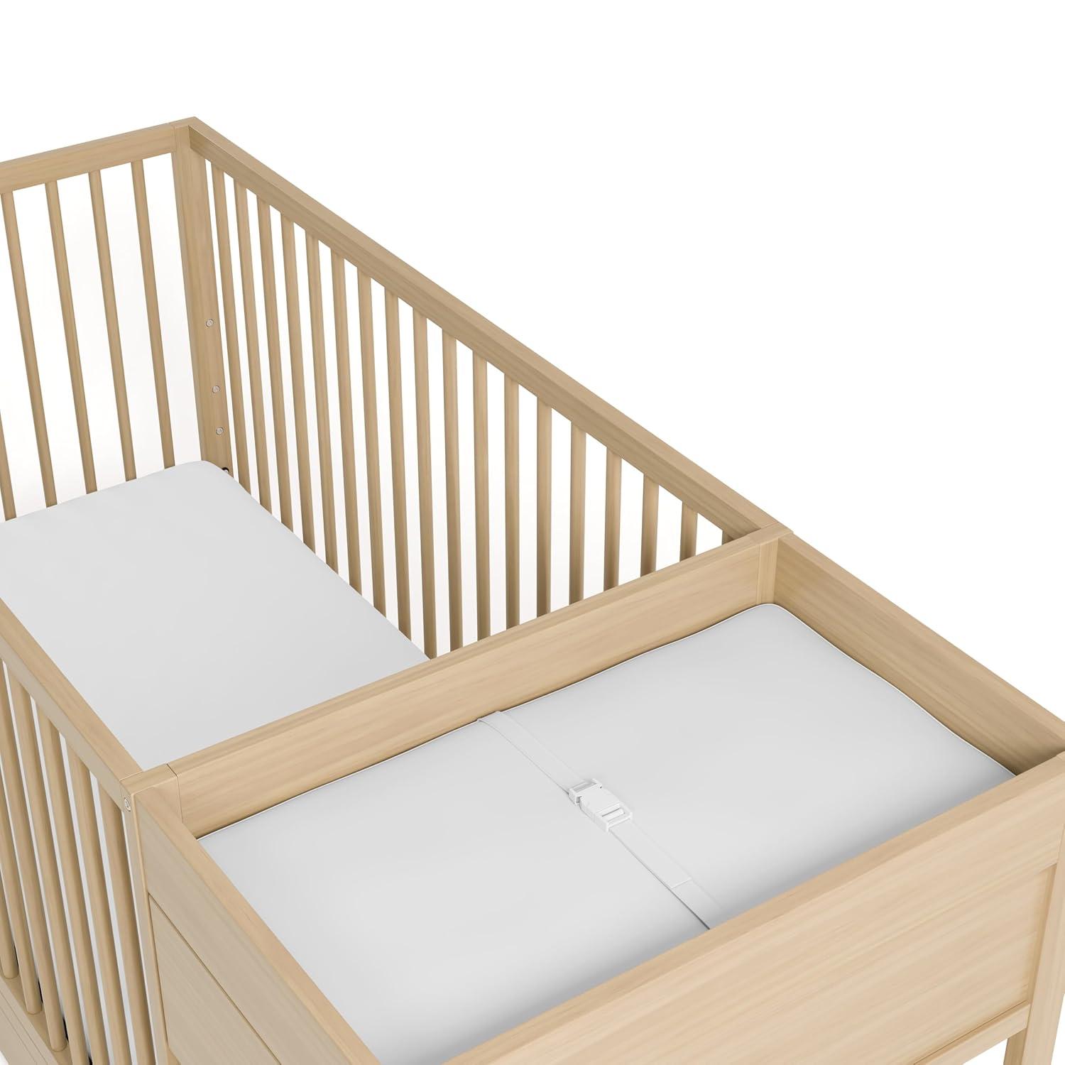 imageGraco Teddi 5in1 Convertible Crib with Drawer Driftwood GREENGUARD Gold Certified Crib with Drawer Combo FullSize Nursery Storage Drawer Converts to Toddler Bed Daybed and FullSize BedDriftwood