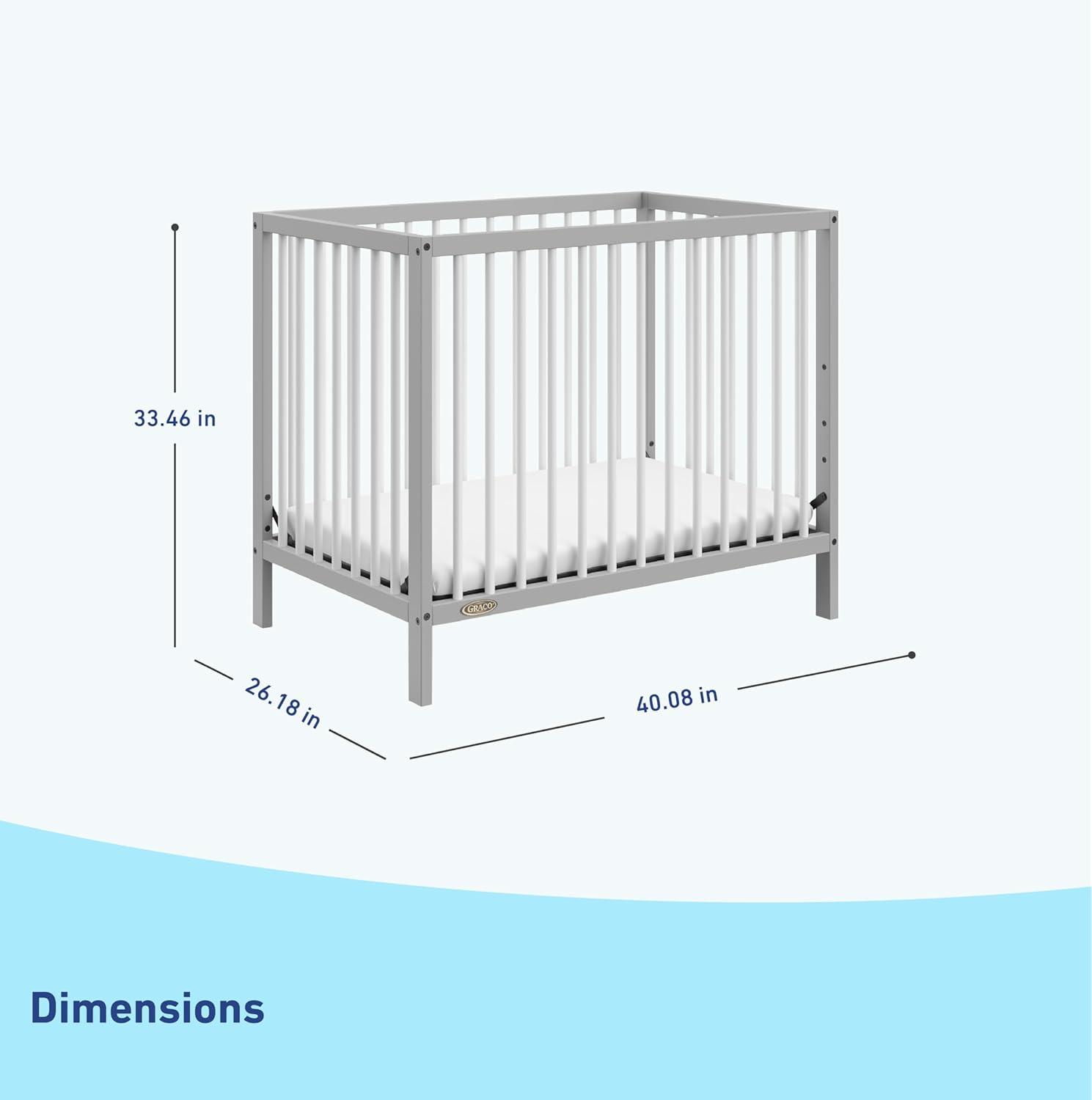 imageGraco Teddi 5in1 Convertible Crib with Drawer Driftwood GREENGUARD Gold Certified Crib with Drawer Combo FullSize Nursery Storage Drawer Converts to Toddler Bed Daybed and FullSize BedPebble GrayWhite