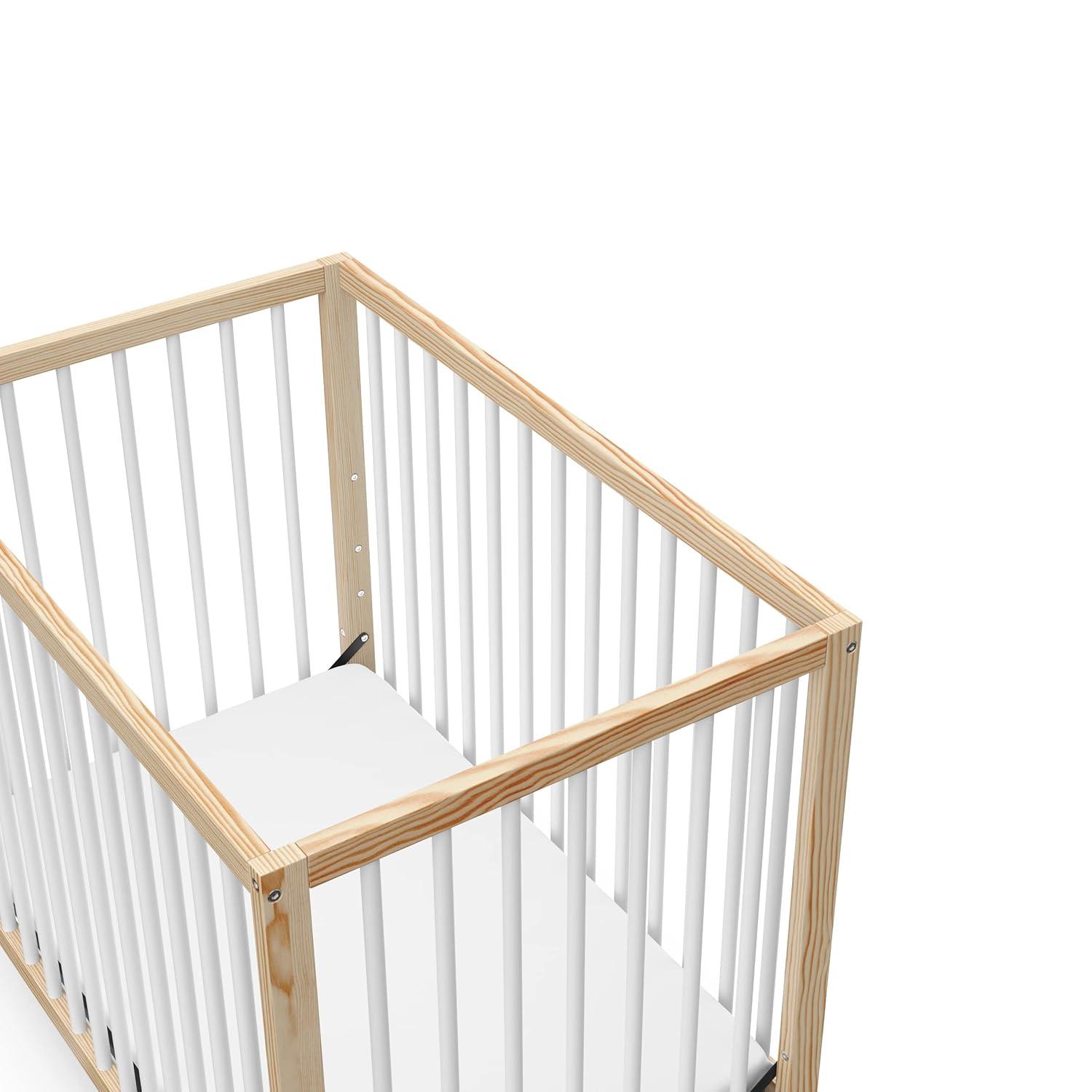 imageGraco Teddi 5in1 Convertible Crib with Drawer Driftwood GREENGUARD Gold Certified Crib with Drawer Combo FullSize Nursery Storage Drawer Converts to Toddler Bed Daybed and FullSize BedNaturalWhite