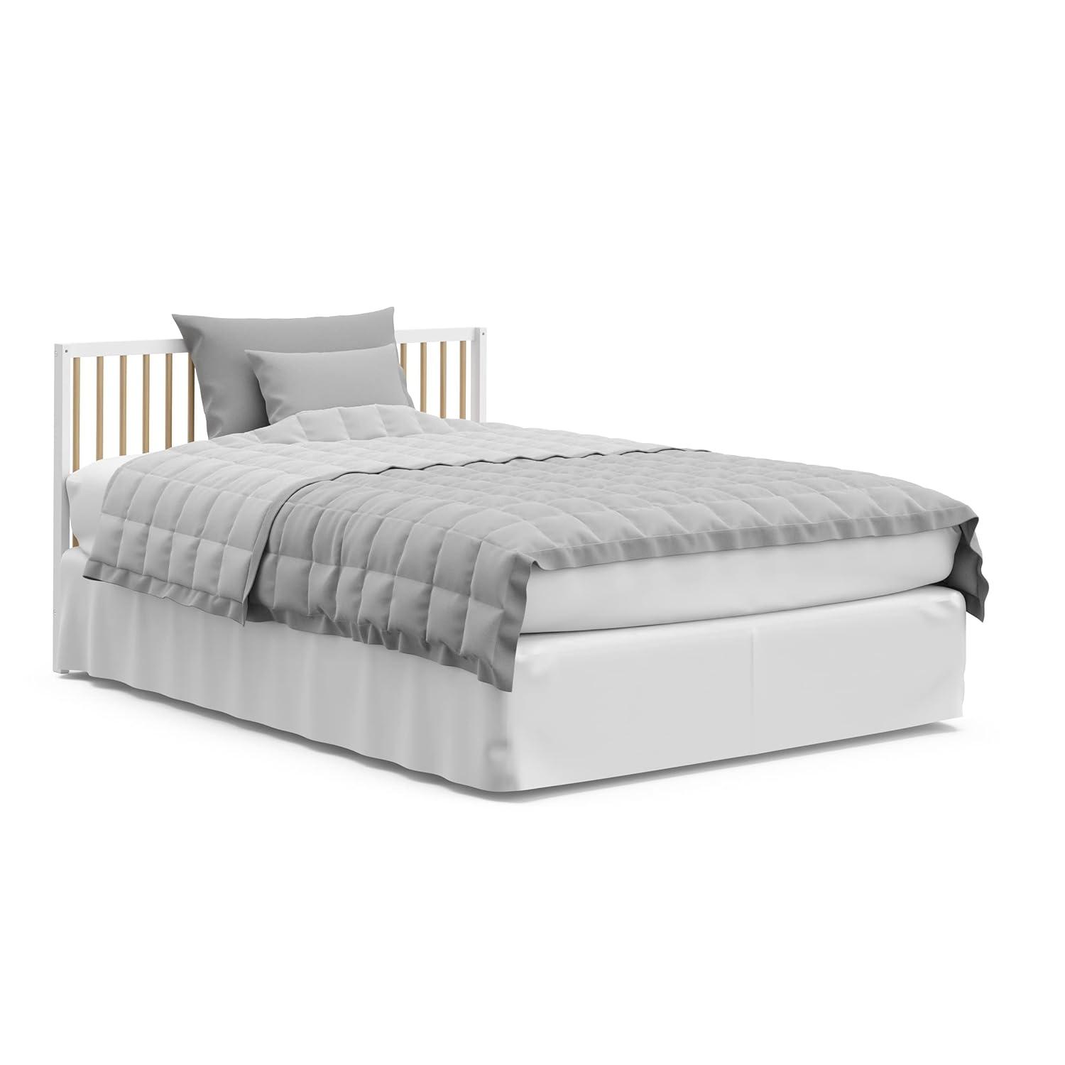 imageGraco Teddi 5in1 Convertible Crib with Drawer Driftwood GREENGUARD Gold Certified Crib with Drawer Combo FullSize Nursery Storage Drawer Converts to Toddler Bed Daybed and FullSize BedWhiteDriftwood