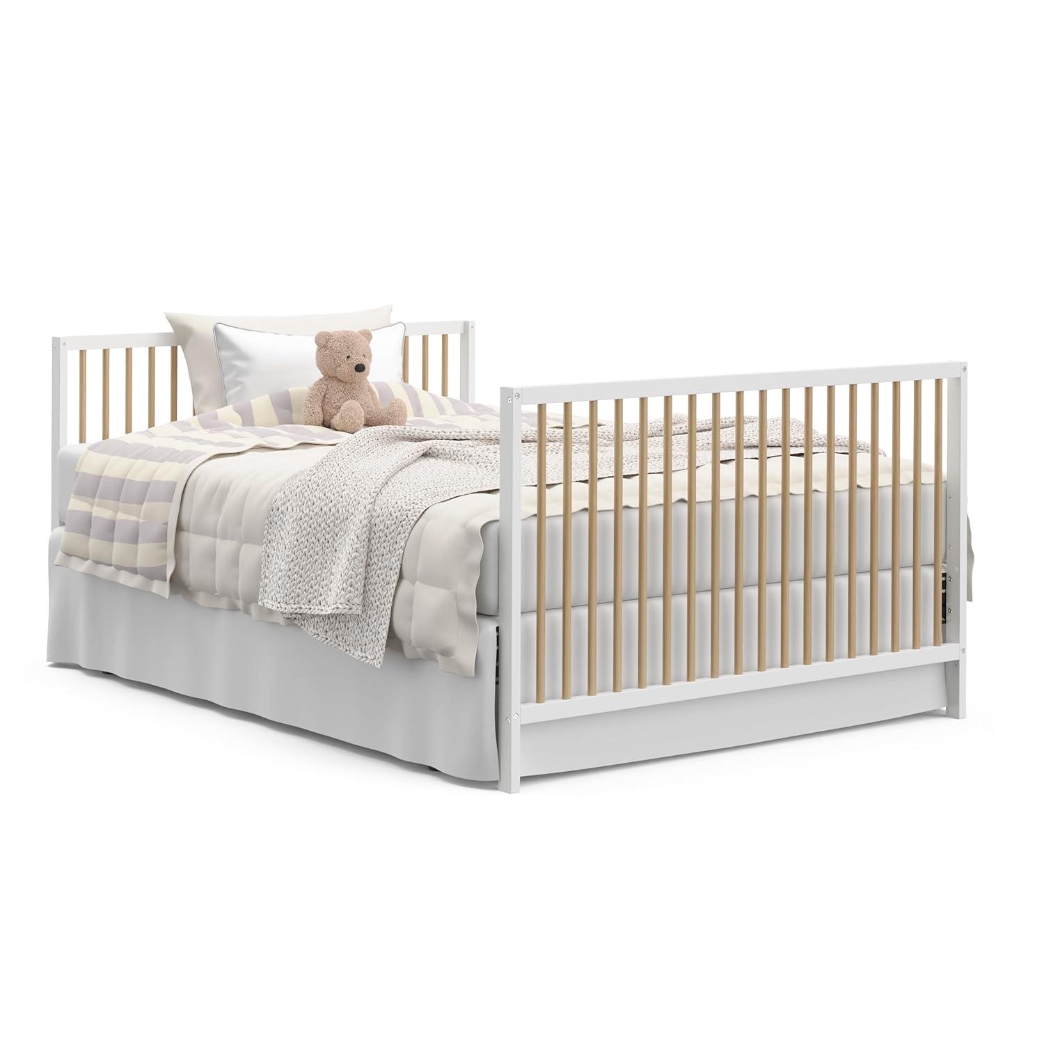imageGraco Teddi 5in1 Convertible Crib with Drawer Driftwood GREENGUARD Gold Certified Crib with Drawer Combo FullSize Nursery Storage Drawer Converts to Toddler Bed Daybed and FullSize BedWhiteDriftwood