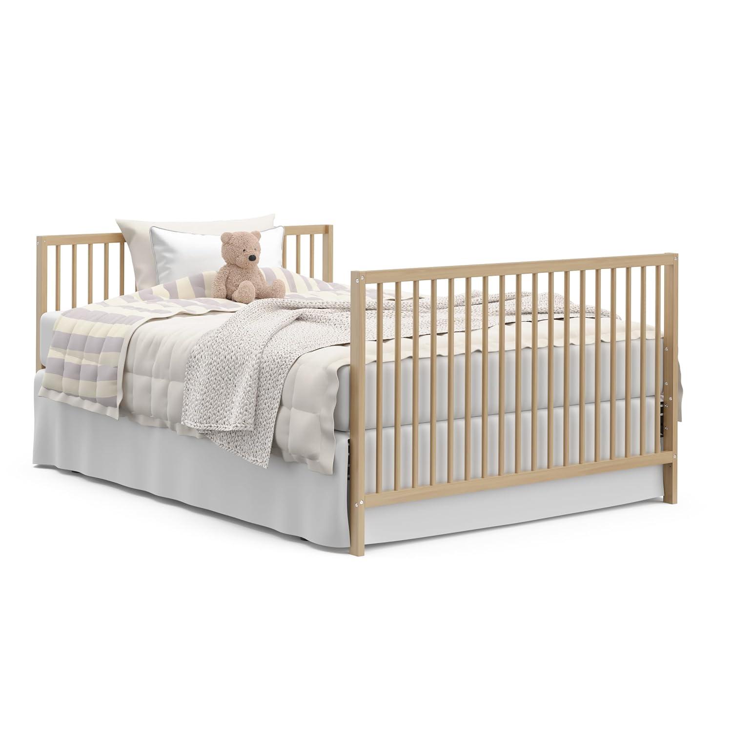 imageGraco Teddi 5in1 Convertible Crib with Drawer Driftwood GREENGUARD Gold Certified Crib with Drawer Combo FullSize Nursery Storage Drawer Converts to Toddler Bed Daybed and FullSize BedDriftwood