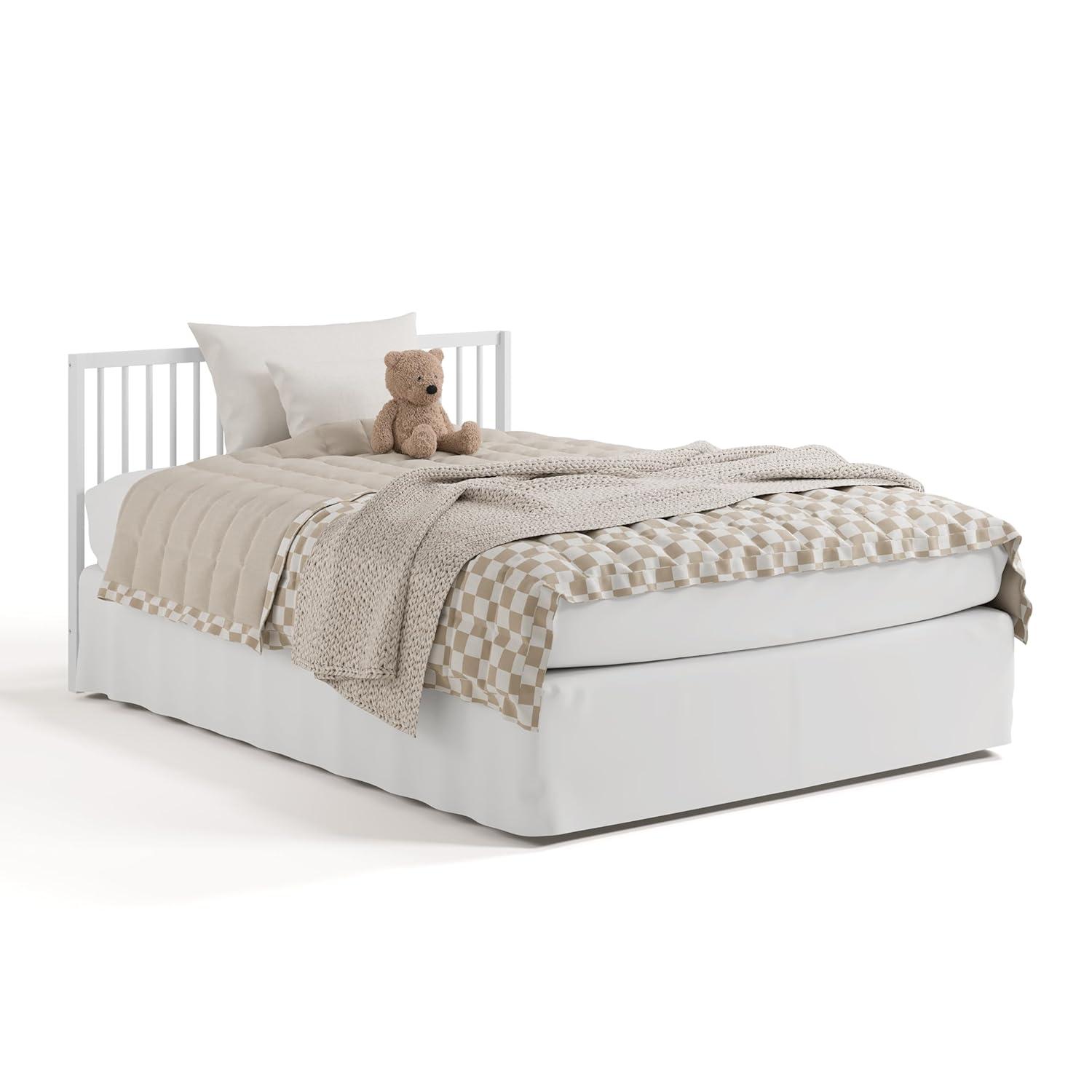 imageGraco Teddi 5in1 Convertible Crib with Drawer Driftwood GREENGUARD Gold Certified Crib with Drawer Combo FullSize Nursery Storage Drawer Converts to Toddler Bed Daybed and FullSize BedWhite