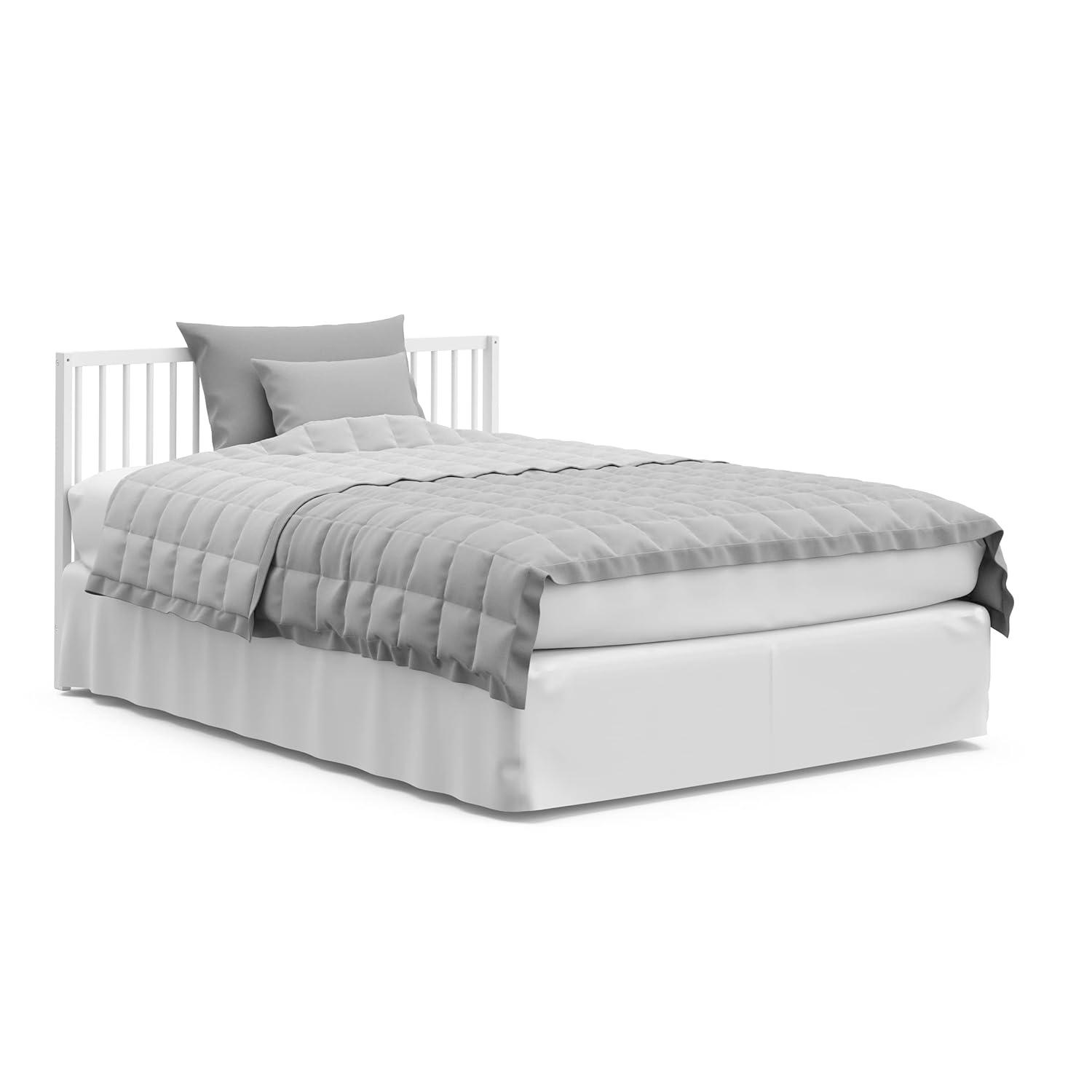 imageGraco Teddi 5in1 Convertible Crib with Drawer Driftwood GREENGUARD Gold Certified Crib with Drawer Combo FullSize Nursery Storage Drawer Converts to Toddler Bed Daybed and FullSize BedWhite