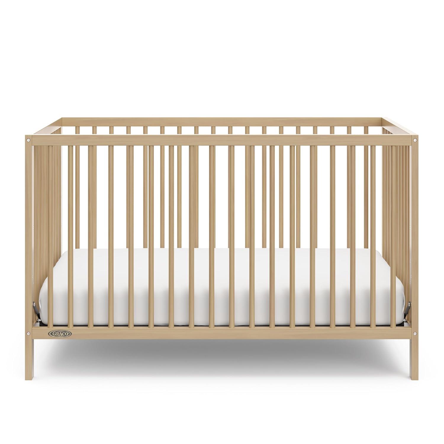 imageGraco Teddi 5in1 Convertible Crib with Drawer Driftwood GREENGUARD Gold Certified Crib with Drawer Combo FullSize Nursery Storage Drawer Converts to Toddler Bed Daybed and FullSize BedDriftwood