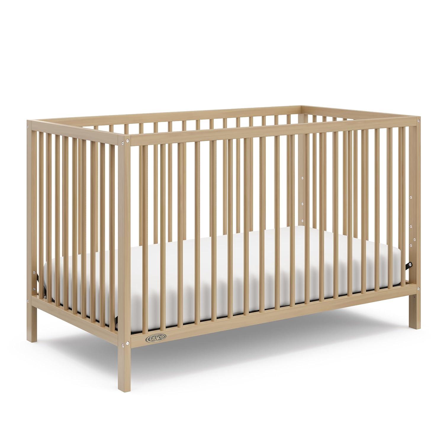imageGraco Teddi 5in1 Convertible Crib with Drawer Driftwood GREENGUARD Gold Certified Crib with Drawer Combo FullSize Nursery Storage Drawer Converts to Toddler Bed Daybed and FullSize BedDriftwood