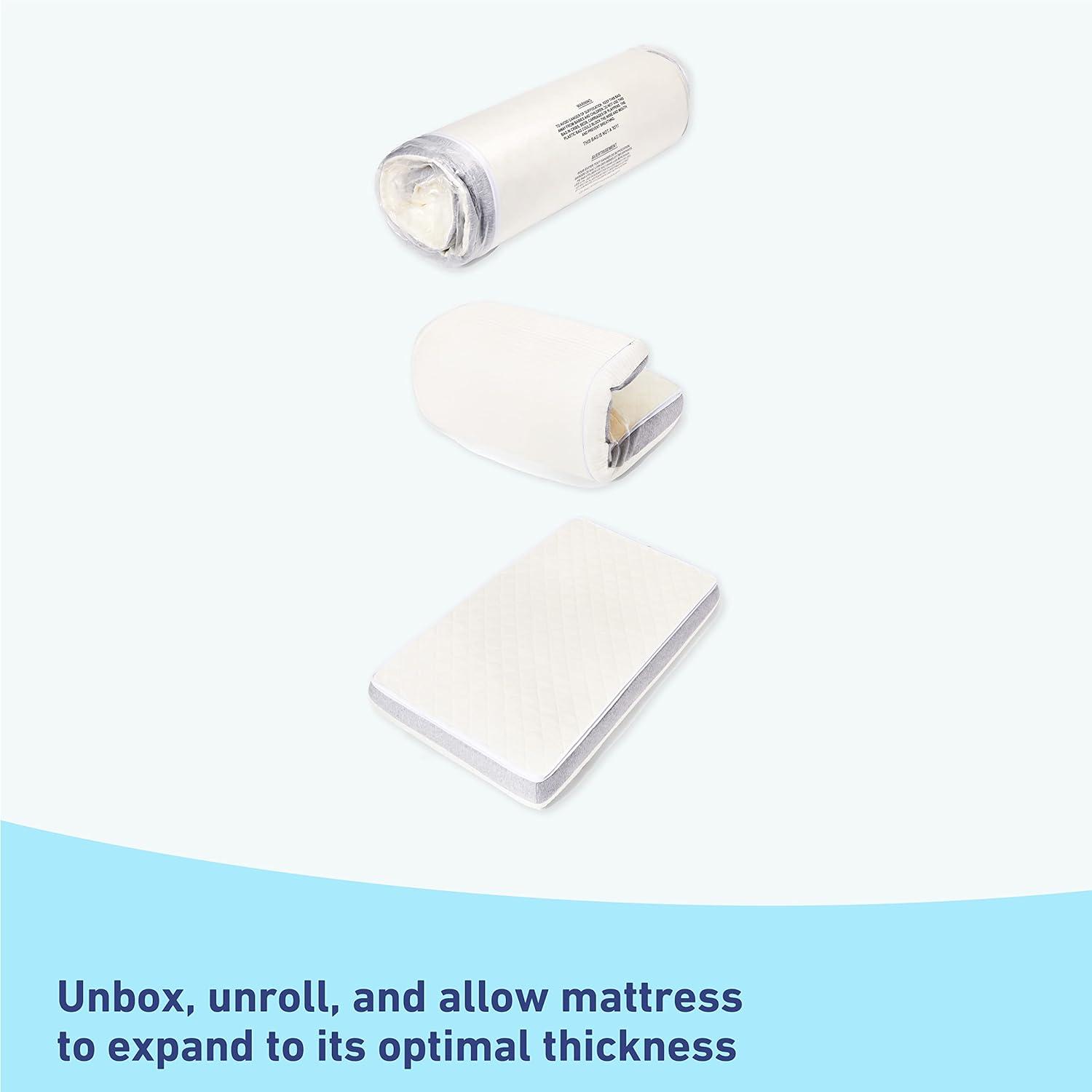 imageGraco Ultra 2in1 Premium Dual Sided Crib ampamp Toddler Mattress GREENGUARD Gold CertiPURUS Certified Foam Machine Washable Cover with 100 Waterproof Surface Fits Standard Crib ampamp Toddler BedsMattress and Protector 1PK