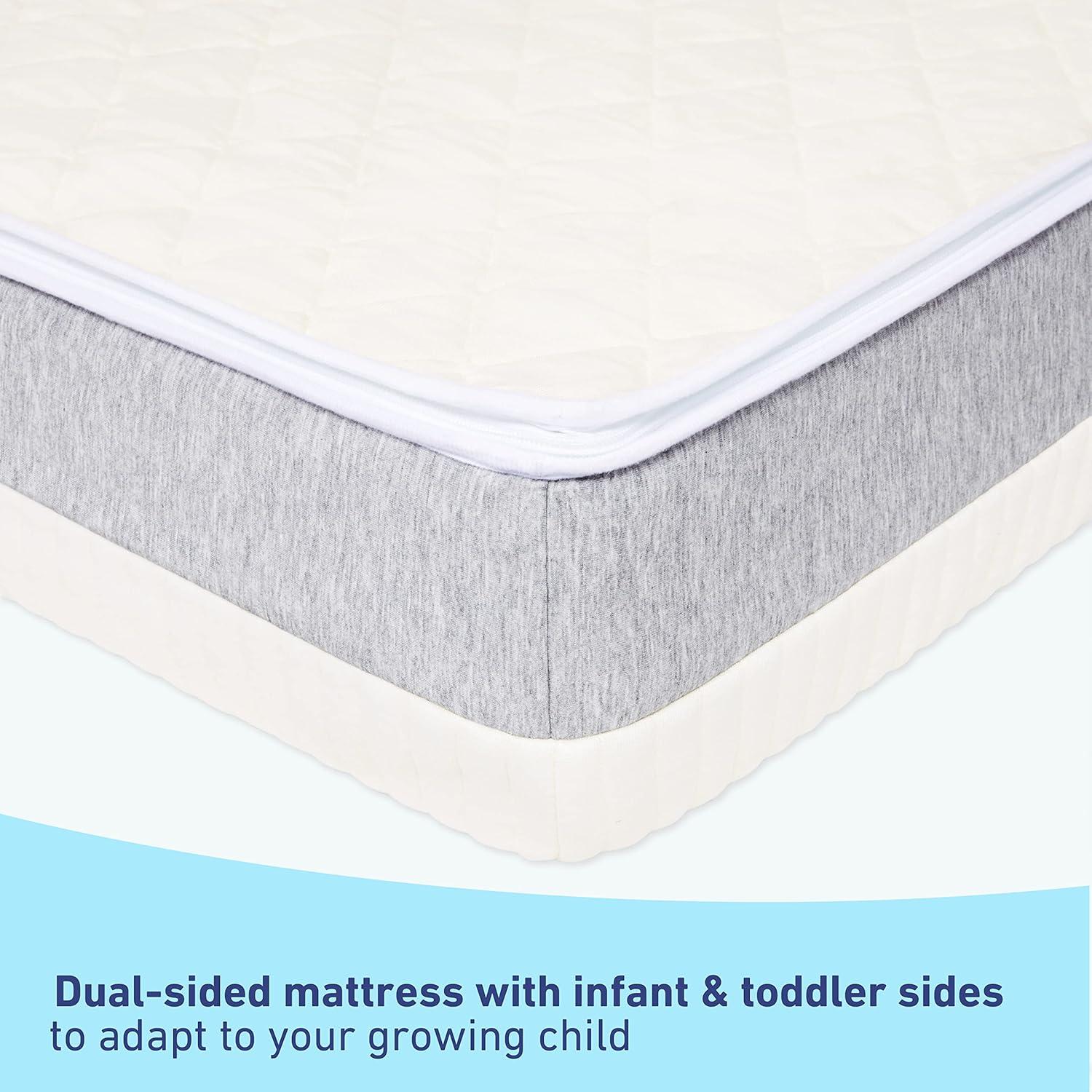 imageGraco Ultra 2in1 Premium Dual Sided Crib ampamp Toddler Mattress GREENGUARD Gold CertiPURUS Certified Foam Machine Washable Cover with 100 Waterproof Surface Fits Standard Crib ampamp Toddler BedsMattress and Protector 1PK