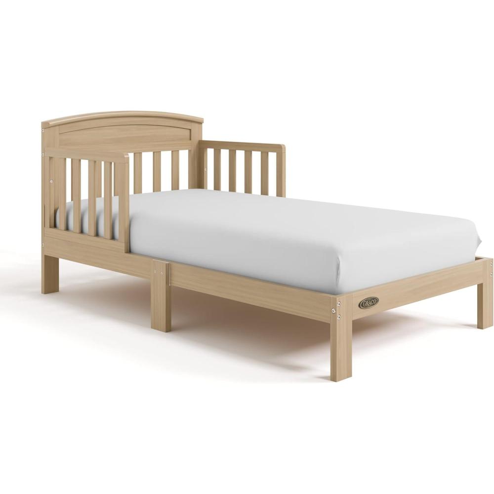imageGraco Benton Toddler Bed Blush GREENGUARD Gold Certified Baby Safety Alliance Verified with Safety Toddler Guardrails Fits Standard Crib Mattress Easy Assembly Kids Transition BedDriftwood