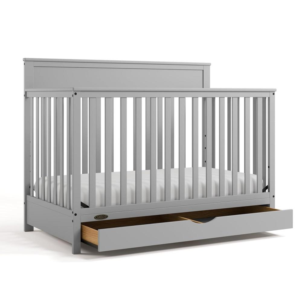 imageGraco Shiloh 5in1 Convertible Crib ampamp Changer with Drawer Driftwood GREENGUARD Gold Certified Baby Crib Crafted from Wood Converts to Toddler Bed Daybed and FullSize BedPebble Gray