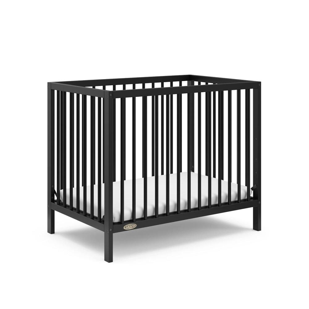 imageGraco Teddi 5in1 Convertible Crib with Drawer Driftwood GREENGUARD Gold Certified Crib with Drawer Combo FullSize Nursery Storage Drawer Converts to Toddler Bed Daybed and FullSize BedBlack