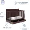 Graco Asheville 5-in-1 Convertible Crib with Drawer (White) – GREENGUARD Gold Certified, Crib with Drawer Combo, Full-Size Nursery Storage Drawer, Converts to Toddler Bed, Daybed and Full-Size Bed(Espresso)