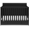 Graco Asheville 5-in-1 Convertible Crib with Drawer (White) – GREENGUARD Gold Certified, Crib with Drawer Combo, Full-Size Nursery Storage Drawer, Converts to Toddler Bed, Daybed and Full-Size Bed(Black)