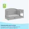 Graco Bellwood 5-in-1 Convertible Crib & Changer with Drawer (White) – GREENGUARD Gold Certified, Full-Size Storage Drawer, Converts to Toddler Bed and Full-Size Bed(Pebble Gray)