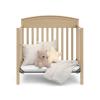 Graco Benton 4-in-1 Convertible Mini Crib with Bonus Crib Mattress (White) – GREENGUARD Gold Certified, 2.75-Inch Mattress Included, Baby Crib Converts to Twin Bed, Ideal for Small Spaces(Driftwood)