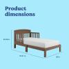 Graco Benton Toddler Bed (Blush) – GREENGUARD Gold Certified, Baby Safety Alliance Verified, with Safety Toddler Guardrails, Fits Standard Crib Mattress, Easy Assembly, Kids Transition Bed(Hazelnut)