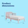 Graco Benton Toddler Bed (Blush) – GREENGUARD Gold Certified, Baby Safety Alliance Verified, with Safety Toddler Guardrails, Fits Standard Crib Mattress, Easy Assembly, Kids Transition Bed(Blush)