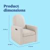 Graco Olivia Small-Spaces Premium Nursery Power Recliner Swivel Glider (Ivory Boucle) – Smaller Profile for Smaller Rooms, Upholstered Power Recliner Chair, USB Charging Port, Durable Metal Base(Dune Basketweave)