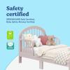 Graco Olivia Toddler Bed (Driftwood) – GREENGUARD Gold Certified, Includes Toddler Safety Guardrails, Fits Standard Crib & Toddler Mattress, Stylish Arched Design(Blush)