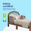 Graco Olivia Toddler Bed (Driftwood) – GREENGUARD Gold Certified, Includes Toddler Safety Guardrails, Fits Standard Crib & Toddler Mattress, Stylish Arched Design(Hazelnut)