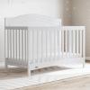 Graco Paris 4-in-1 Convertible Crib – GREENGUARD Gold Certified, Converts to Toddler Bed, Daybed and Full Bed, Fits Standard Crib Mattress, Adjustable Mattress Base, Frosted Oat(White)
