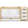 Graco Remi 4-in-1 Convertible Crib & Changer (White) – GREENGUARD Gold Certified, Fits Standard Crib Mattress, Converts to Toddler Bed and Full Bed, 4 Adjustable Mattress Heights(White & Natural)