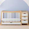 Graco Remi 4-in-1 Convertible Crib & Changer (White) – GREENGUARD Gold Certified, Fits Standard Crib Mattress, Converts to Toddler Bed and Full Bed, 4 Adjustable Mattress Heights(White & Natural)