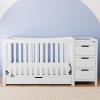 Graco Remi 4-in-1 Convertible Crib & Changer (White) – GREENGUARD Gold Certified, Fits Standard Crib Mattress, Converts to Toddler Bed and Full Bed, 4 Adjustable Mattress Heights(White)