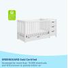 Graco Remi 4-in-1 Convertible Crib & Changer (White) – GREENGUARD Gold Certified, Fits Standard Crib Mattress, Converts to Toddler Bed and Full Bed, 4 Adjustable Mattress Heights(White)