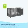 Graco Remi 4-in-1 Convertible Crib & Changer with Drawer (Gray) – GREENGUARD Gold Certified, Crib and Changing -Table Combo, Includes Changing Pad, Converts to Toddler Bed, Daybed and Full-Size Bed