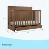 Graco Sasha 5-in-1 Convertible Crib with Drawer (Frosted Oat) – GREENGUARD Gold Certified Wood Crib, Converts to Toddler Bed, Daybed, Full-Size Bed, Stylish Classic Design(Hazelnut)