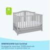 Graco Solano 4-in-1 Convertible Crib with Drawer (Pebble Gray) – GREENGUARD Gold Certified, Includes Full-Size Nursery Storage Drawer(Pebble Gray)