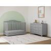 Graco Solano 4-in-1 Convertible Crib with Drawer (Pebble Gray) – GREENGUARD Gold Certified, Includes Full-Size Nursery Storage Drawer(Pebble Gray)