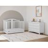 Graco Solano 4-in-1 Convertible Crib with Drawer (Pebble Gray) – GREENGUARD Gold Certified, Includes Full-Size Nursery Storage Drawer(White)