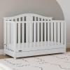 Graco Solano 4-in-1 Convertible Crib with Drawer (Pebble Gray) – GREENGUARD Gold Certified, Includes Full-Size Nursery Storage Drawer(White)