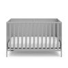 Graco Theo Convertible Crib with Storage Drawer (Frosted Oat) – GREENGUARD Gold Certified Wooden Baby Crib with Drawer, Converts to Toddler Bed, Fits Standard Crib Mattress(Pebble Gray)