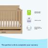 Graco Tristan 5-in-1 Convertible Crib with Drawer (Frosted Oat) – GREENGUARD Gold Certified, Fits Standard Crib Mattress, Premium Handle, Converts to Toddler Bed, Daybed, and Full-Size Bed(Driftwood)