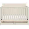Graco Tristan 5-in-1 Convertible Crib with Drawer (Frosted Oat) – GREENGUARD Gold Certified, Fits Standard Crib Mattress, Premium Handle, Converts to Toddler Bed, Daybed, and Full-Size Bed(Frosted Oat)