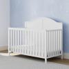 Graco Wilfred 5-in-1 Convertible Crib (Black) – GREENGUARD Gold Certified, Converts to Toddler Bed and Full-Size Bed, Fits Standard Full-Size Crib Mattress, Adjustable Mattress Support Base(White)