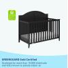 Graco Wilfred 5-in-1 Convertible Crib (Black) – GREENGUARD Gold Certified, Converts to Toddler Bed and Full-Size Bed, Fits Standard Full-Size Crib Mattress, Adjustable Mattress Support Base(Black)