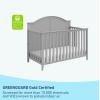 Graco Wilfred 5-in-1 Convertible Crib (Black) – GREENGUARD Gold Certified, Converts to Toddler Bed and Full-Size Bed, Fits Standard Full-Size Crib Mattress, Adjustable Mattress Support Base(Pebble Gray)