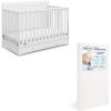 Graco Asheville 5-in-1 Convertible Crib with Drawer (White) – GREENGUARD Gold Certified, Crib with Drawer Combo, Full-Size Nursery Storage Drawer, Converts to Toddler Bed, Daybed and Full-Size Bed(White)