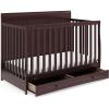Graco Asheville 5-in-1 Convertible Crib with Drawer (White) – GREENGUARD Gold Certified, Crib with Drawer Combo, Full-Size Nursery Storage Drawer, Converts to Toddler Bed, Daybed and Full-Size Bed(Espresso)